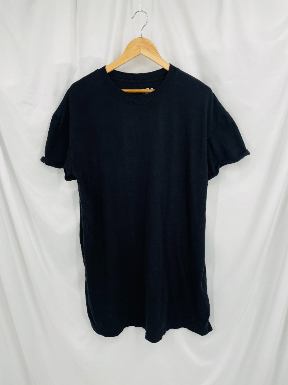 Time and Tru Black Short Sleeve T-Shirt Style Tunic or Sleeping Gown